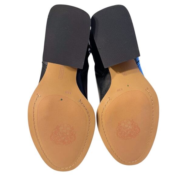 Vince Camuto Leila2 Black Wide Calf Tall Boot Women's 8.5 Leather Block Heel NEW - Picture 7 of 8